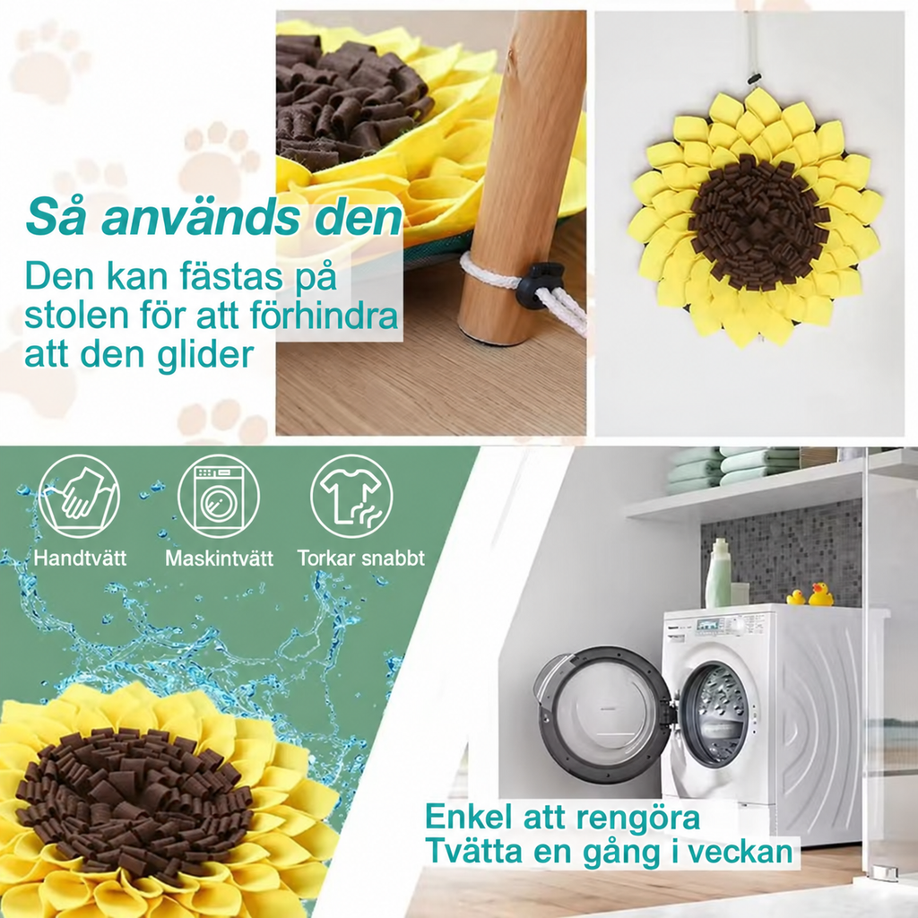 Aktiveringsmatta "Solros" – Minska stress & stimulera din hund